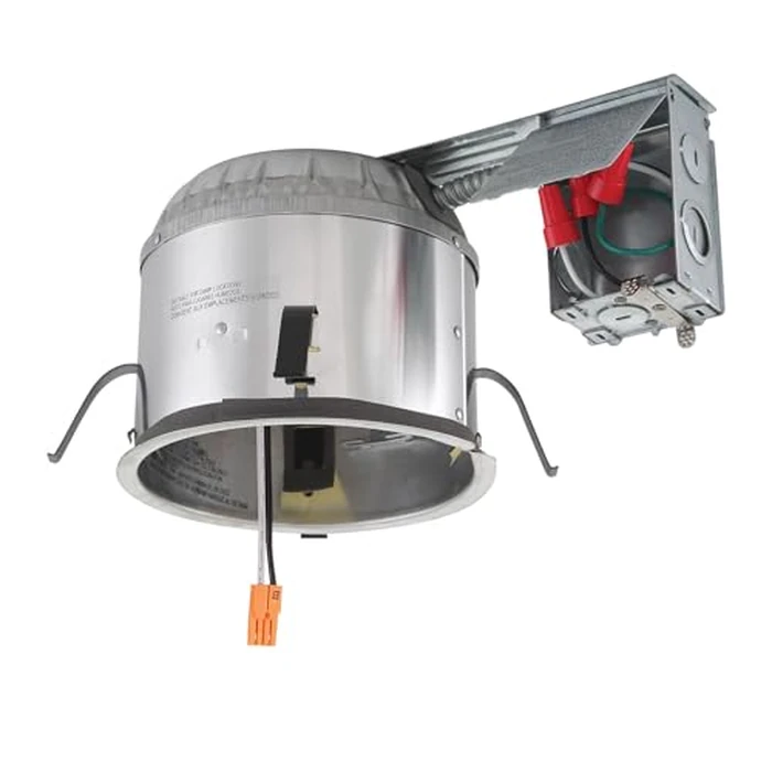 Designers Fountain Led Recessed Ceiling Light Housings, 6 Pack 6 Inch IC Shallow Remodel Can Lighting Fixture Housing, 10 AWG Wire Nuts, Silver, EVR6SLICRAT-N-6 by DESIGNERS FOUNTAIN - Image 2