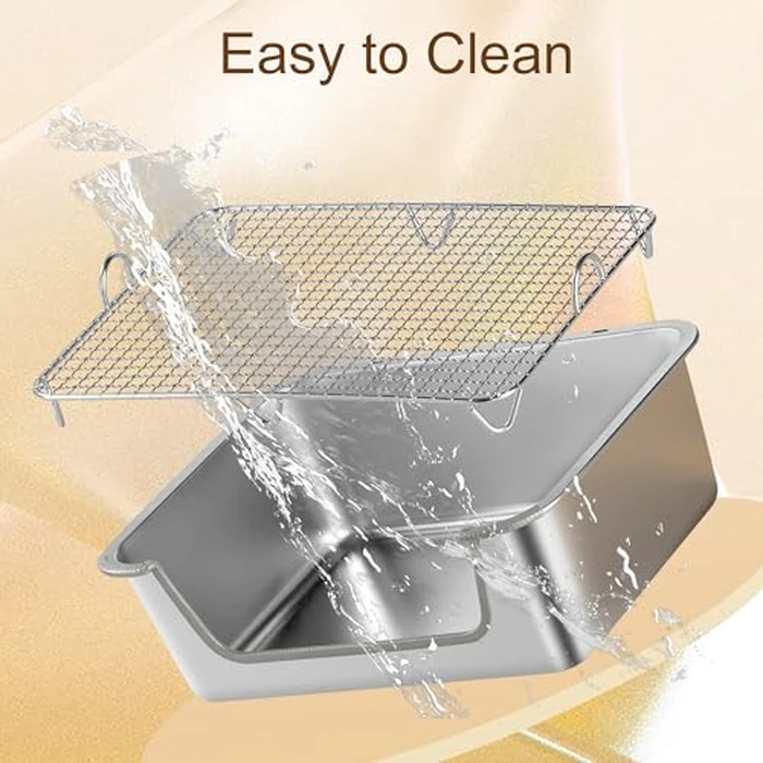 Aothey Rabbit Litter Box, Extra Large Bunny Litter Box with 304 Stainless Steel Sifting Tray & Hooks, Rabbit Litter Box, Easy to Clean and Odor Control (17.7" x 13.8" x 5.9") by Aothey - Image 7