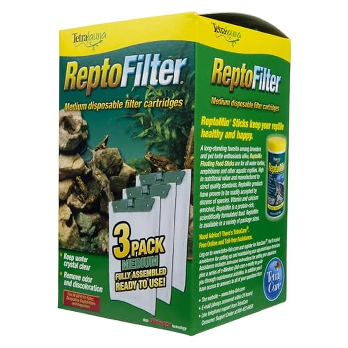 Tetra ReptoFilter Medium Filter Cartridges for Terrariums, 3 Count, Fits TetraFauna ReptoFilter 20 gal, Viquarium, and Decorative ReptoFilter by Tetra - Image 4
