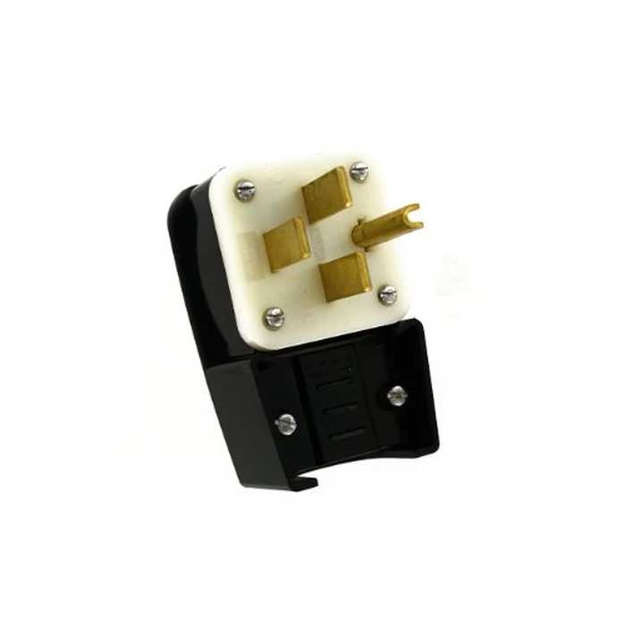 Leviton 30 Amp, 250 Volt, Straight Blade, Plug, Industrial Grade, Grounding, Angle, 8432-P, Black by Leviton - Used - Very Good condition - CA$74.77