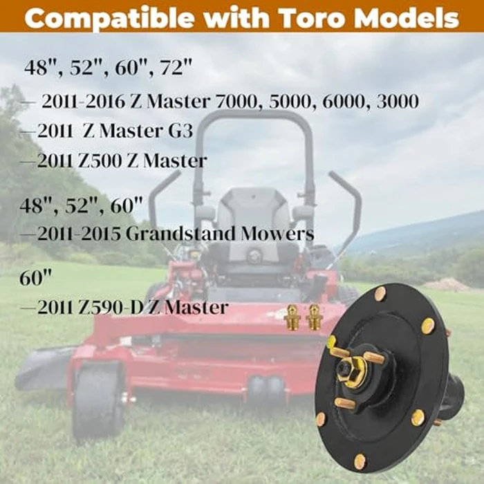 DanVard 119-8560 Spindle Assembly Compatible with Toro Grandstand 48 52 60 inch Z Master G3 3000 5000 6000 7000 Mowers 1198560 117-6158 by DanVard - Image 3