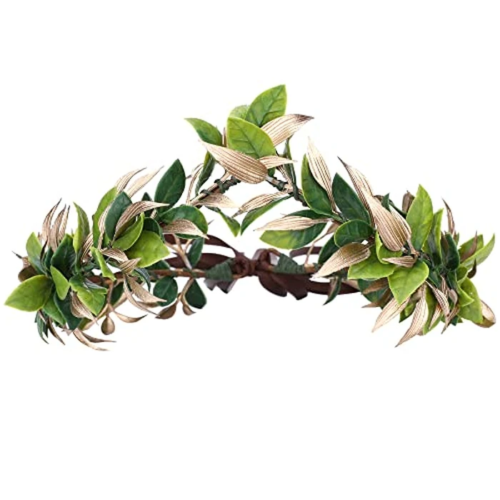 MOSTORY Green Goddess Fairy Crown for Adult Laurel Leaf Headband Roman Greek Tiara for Cosplay Renaissance Renfaire by MOSTORY - Used - Like New condition - CA$12.08