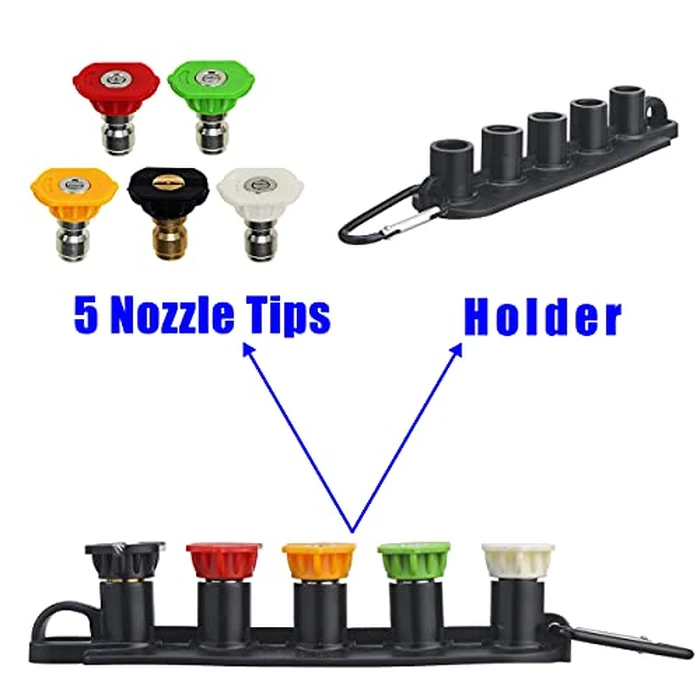 M MINGLE Replacement Pressure Washer Gun with Extension Wand, M22 15mm or M22 14mm Fitting, 5 Nozzle Tips, 40 Inch, 4000 PSI by M MINGLE - Image 2