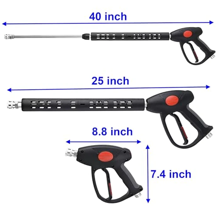 M MINGLE Replacement Pressure Washer Gun with Extension Wand, M22 15mm or M22 14mm Fitting, 5 Nozzle Tips, 40 Inch, 4000 PSI by M MINGLE - Image 3
