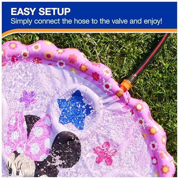 SwimWays Minnie Mouse Splash Mat, Kids Splash Pad, Outdoor Toys, Disney Pool Party Supplies and Water Toys for Kids Ages 1 & Up by SwimWays - Image 3