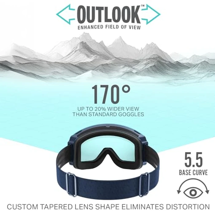 Wildhorn Roca Pro Ski Goggles Men Women, Ultra wide FOV 185 degrees snowboard goggles, Anti-Fog/Scratch 100% UV by WildHorn Outfitters - Image 7