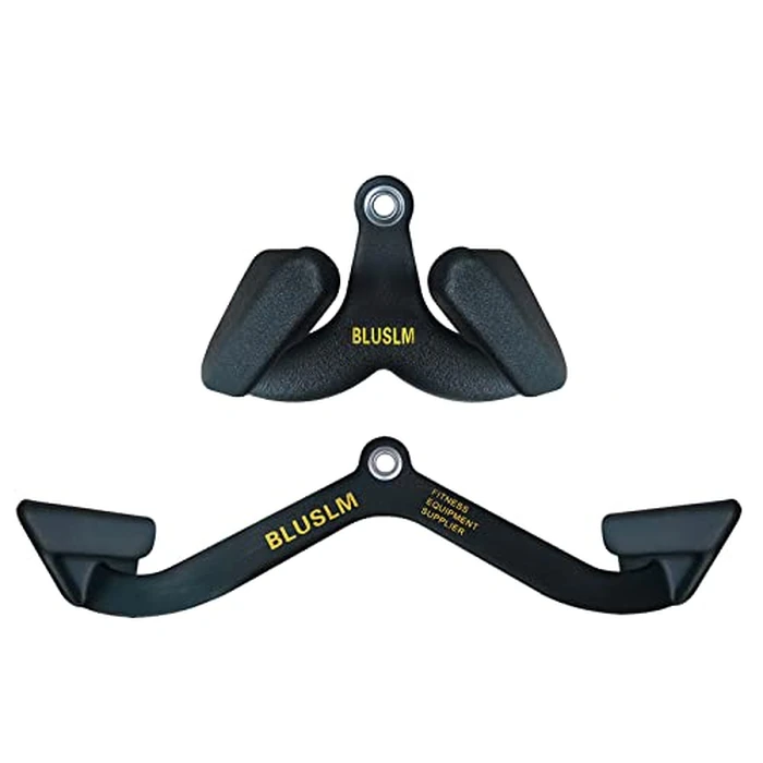 BLUSLM LAT Pull Down Bar for Cable Machine, LAT Pulldown Attachments T-bar V-bar Cable Attachment for Gym, Back Tricep Strength Training Handle (2PIECES) by BLUSLM - Used - Acceptable condition - CA$52.94