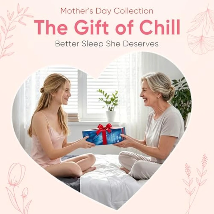 Elegear Cooling Comforter King Size Absorbs Body Heat to Keep Cool, Double-Sided Cooling Blanket for Hot Sleeper Arc-Chill Cool Fabric Q-Max>0.5, Lightweight Summer Comforter Ice Blanket,Gradient Blue by Elegear - Image 8