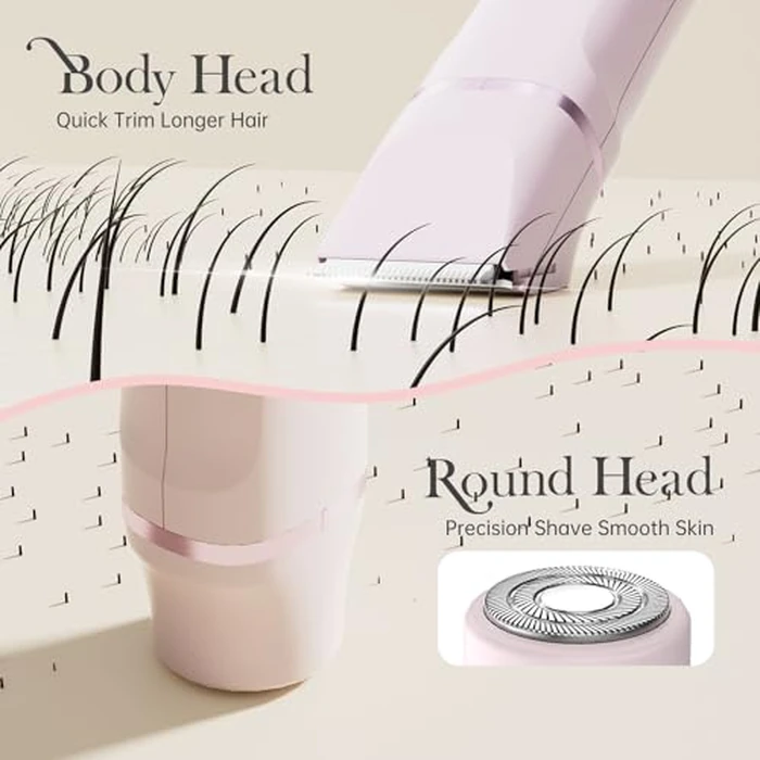 Risina Bikini Trimmer for Women - Painless Electric Razors for Silk Skin,Cordless Body Shaver with Ceramic Blade, Replaceable Lady Razor, IPX7 Waterproof & Easy Cleaning, Birthday Gifts for Beauty by Risina - Image 3