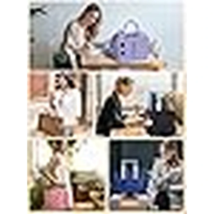 FIORETTO Women's Canvas Tote Bag with Zipper Top, Individual Compartments, Reinforced Bottom, Trolley Sleeve & Adjustable Strap, Doubles as a Crossbody Purse for Work, Travel & Bible, Pink Blush L by FIORETTO - Image 6