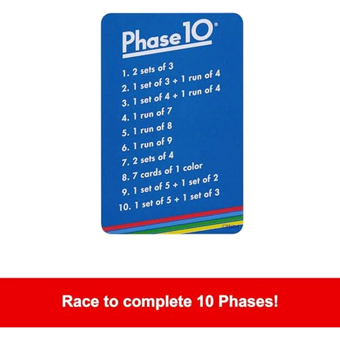 Mattel Games Phase 10 Card Game with 108 Cards, Makes a Great Gift for Kids, Family or Adult Game Night, Ages 7 Years and Older (Amazon Exclusive) by Mattel Games - Image 2