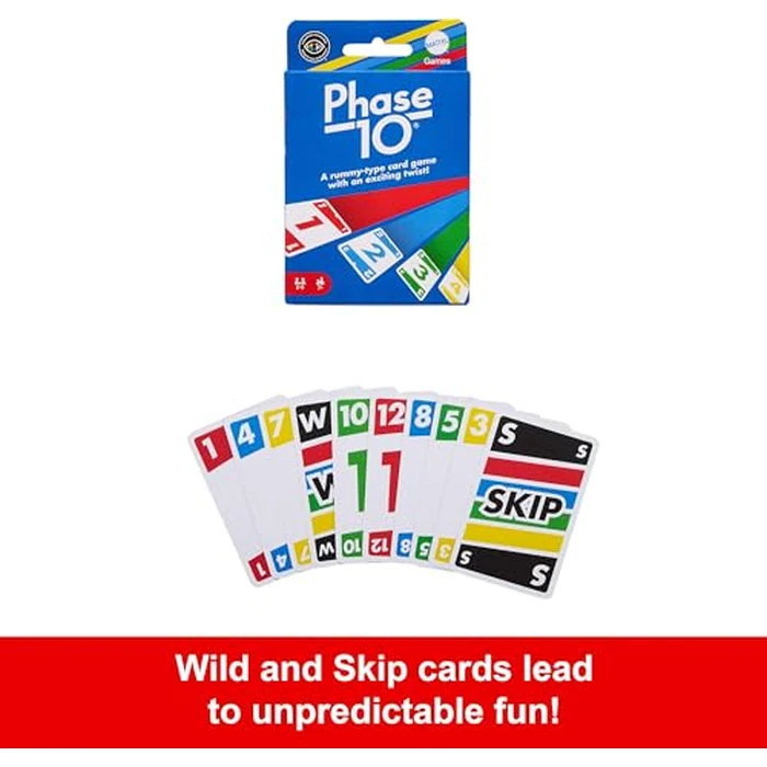 Mattel Games Phase 10 Card Game with 108 Cards, Makes a Great Gift for Kids, Family or Adult Game Night, Ages 7 Years and Older (Amazon Exclusive) by Mattel Games - Image 4