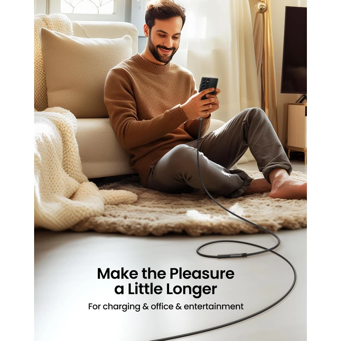 Silkland USB C Extension Cable, [20Gbps/240W/5K] USB C 3.2 Extender 3.3ft, 4K@60Hz Type C Video Extension Cord Male to Female Compatible with USBC Hub/PSVR2/iPhone 15/iPad Pro/Mag Safe Charger by Silkland - Image 6