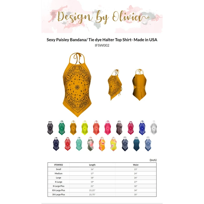 Design by Olivia Women's Sexy Paisley Bandana Halter Top - Y2K Boho Backless Self-Tie Summer Crop Top Shirt Navy M by Design by Olivia - Image 7