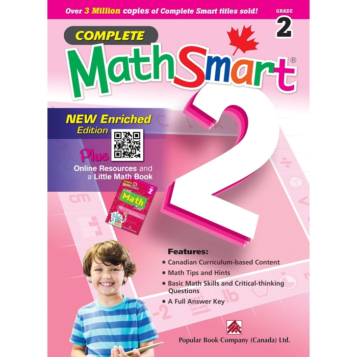 Complete MathSmart: Grade 2 (Enriched Edition) by Popular Book Company - Used - Acceptable condition - CA$13.82