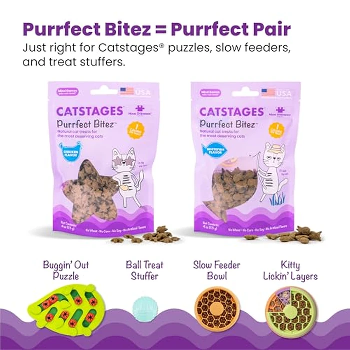 Catstages Nina Ottosson Buggin' Out Puzzle & Play - Interactive Cat Puzzle Feeder for Indoor Cats, 16 Hidden Treat Compartments, Slow Feeder, Durable & Easy-Clean, 13in x 9.5in by Catstages - Image 6