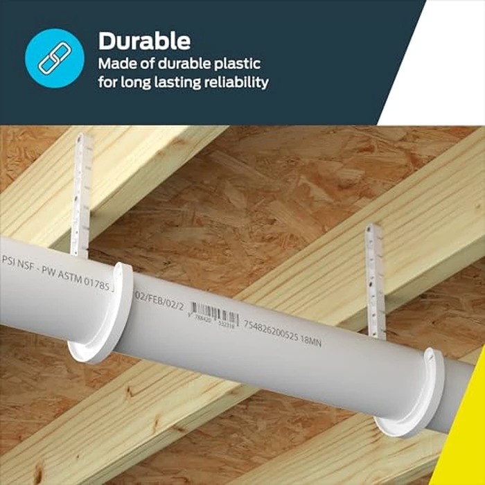 HoldRite 3 inch IPS J-Hook Pipe Hanger, 50 Pack, Pipe Support, P-JHOOK300DWV by Holdrite - Image 5