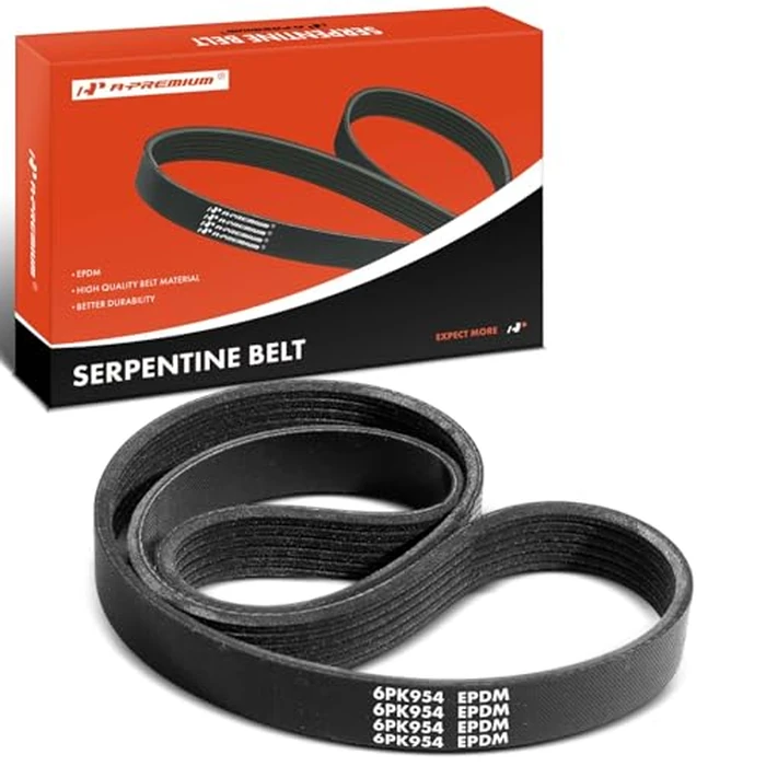 A-Premium Engine Serpentine Drive Belt Compatible with Kia Soul 2012-2013, Rio 2012 & Hyundai Accent 2012-2015, Veloster & Toyota Yaris, Yaris iA & Mazda MX-5 Miata & Scion iA, 1.5L 1.6L 2.0L by A-premium - Image 1