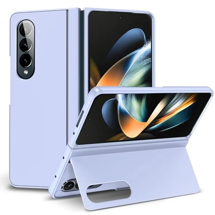 YQODSZ for Samsung Galaxy Z Fold 4 Case [Hidden Magnetic Kickstand], Z Fold 4 5g Kickstand Phone Case Slim Hard PC Bumper Shockproof Support Wireless Charging Z Fold4 5g Stand Case Lightpurple by YQODSZ - Used - Like New condition - US$7.38