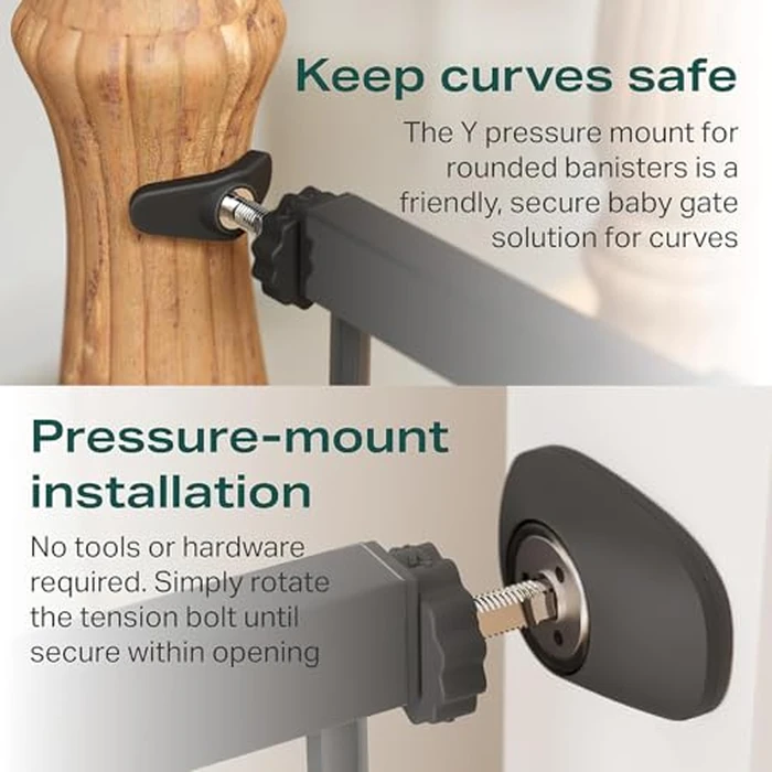 Cumbor 36" Extra Tall Baby Gate for Dogs and Kids with Wide 2-Way Door, 29.7"- 46" Width, and Auto Close Personal Safety for Babies and Pets, Fits Doorways, Stairs, and Entryways, Black by Cumbor - Image 5