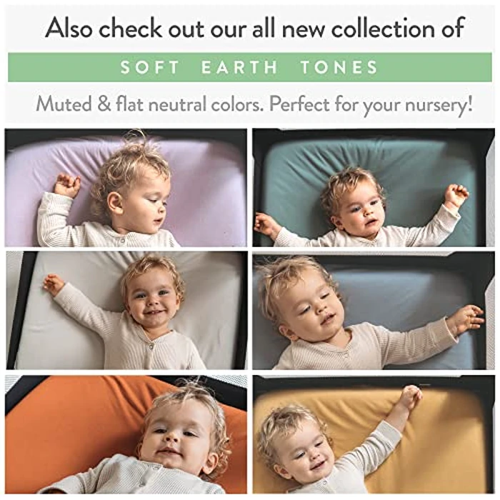 Pack and Play Sheets Fitted - Compatible with Graco Pack n Play Playard Crib and Other 27 x 39 Inch Playpen Mattress - Snuggly Soft 100% Jersey Cotton - Pale Pink + Lilac - 2 Pack by Joey + Joan - Image 5