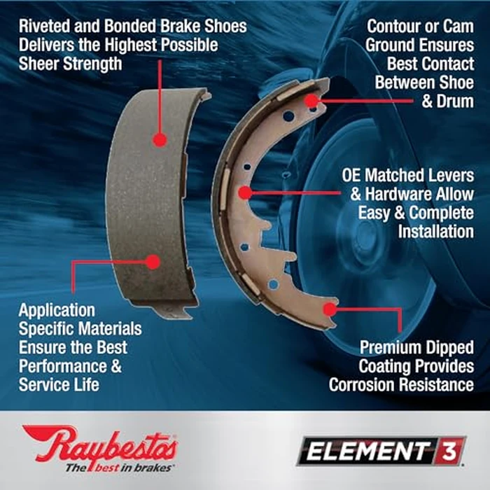 Raybestos 745PG Professional Grade Parking Brake Shoe Set - Drum in Hat by Raybestos - Image 2