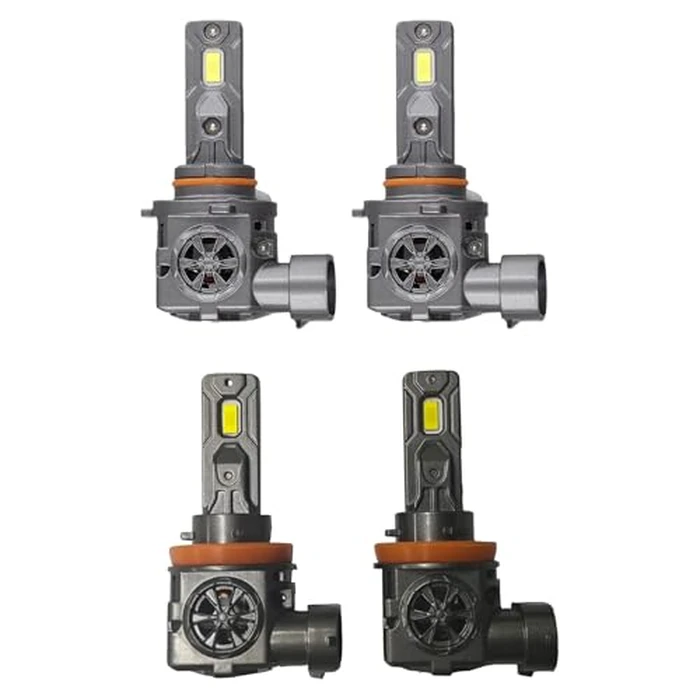 Termitor Upgraded H11 9005 Light Bulbs Combo, 100,000LM 1200% Super Bright H9 H8 Bulbs, 85000+Hrs Long Life, 1:1 Halogen Fit Plug-N-Play H9 H8 HB3 Lights Kit, 6500K White, Pack of 4 by Termitor - Image 2