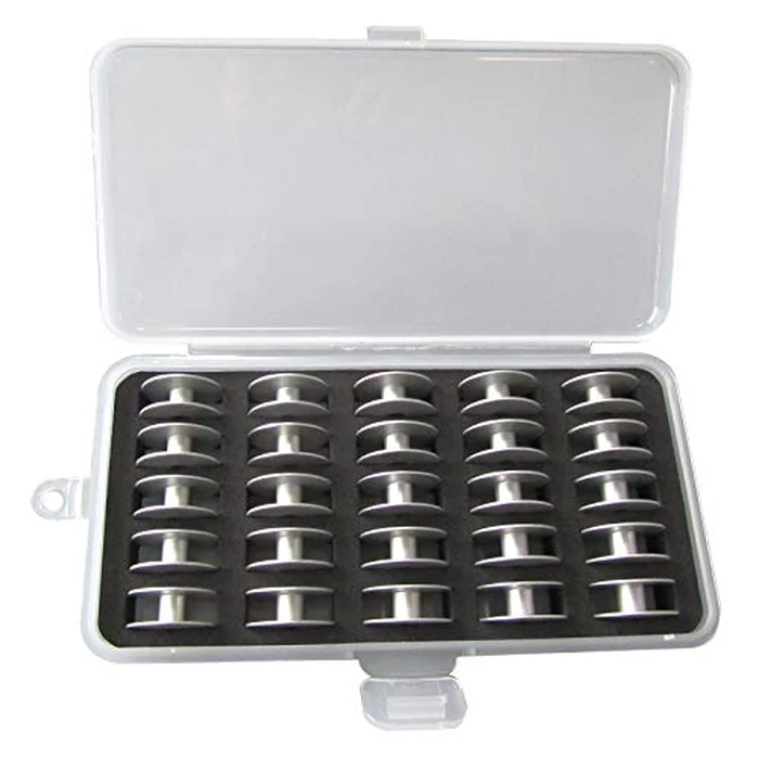 CKPSMS Brand -"M" Class Larger Aluminum BOBBINS Compatible with/Replacement for BERNINA Brand SIT Down Long-ARM Q16, Q20, Q24 Machines (BB-25B+25PCS) by ckpsms - Image 1