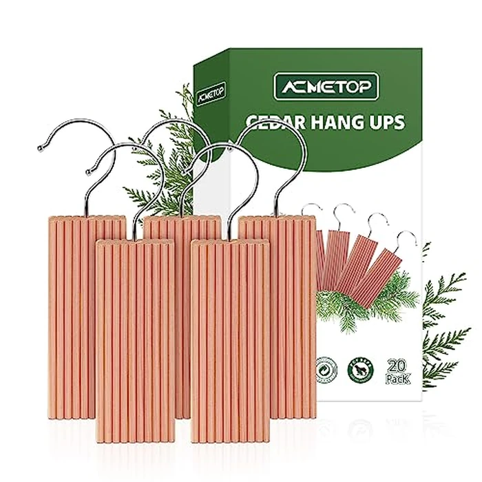 ACMETOP 20 Pack Cedar Hang Ups,100% Natural Rectangular Cedar Blocks for Clothes Storage by ACMETOP - Used - Like New condition - US$19.99