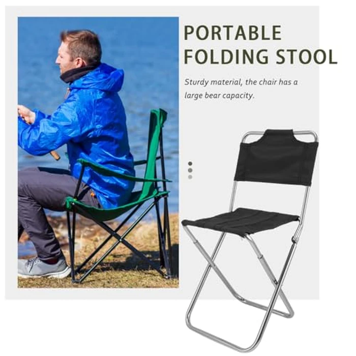 GALPADA Folding Chair for Camping Portable Fishing Stool Collapsible Beach Stool Comfortable Leisure Seat for Outdoor Activities by GALPADA - Image 7