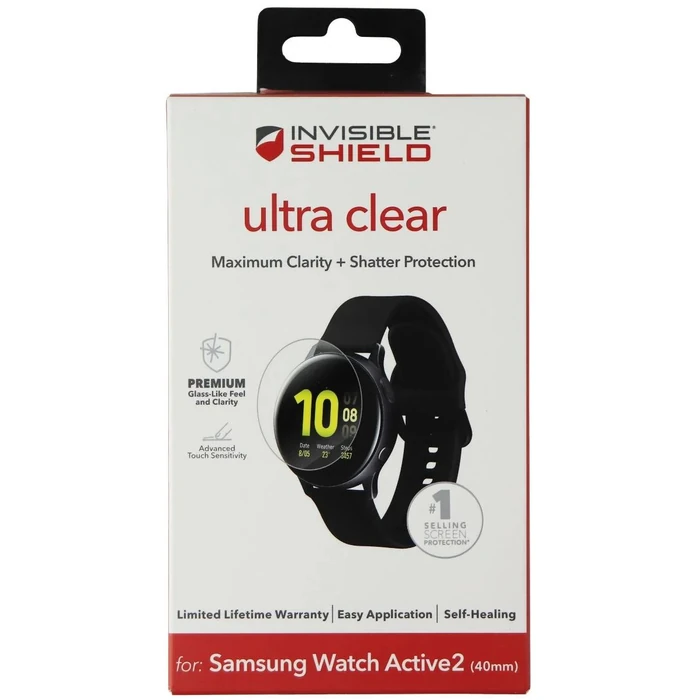 Zagg Ultra Clear Screen Protector for Samsung Watch Active2 (40mm) - Clear by Zagg - Refurbished - Brand New condition
