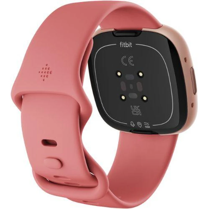Fitbit Versa 4 Health and Fitness Smartwatch - 40mm - Copper Rose Aluminum Case with Pink Sand Elastomer Classic Band by Fitbit - Image 4