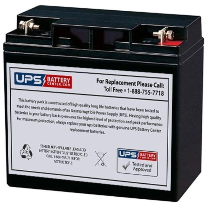 UPS Battery Universal UB12220 12V 22Ah F3 Nut & Bolt Replacement Battery - Black by UPS Battery - Refurbished - Acceptable condition - US$46.99