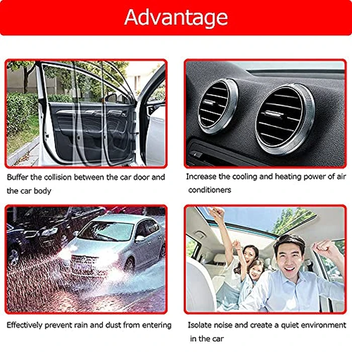 Tintvent Automotive Weather Stripping, D-Shape Rubber Door Seal Soundproofing, Adhesive Weather Stripping for Car, Rubber Seal Strip for Window, Door, Window, Trunk, Engine Cover, 32Ft by Tintvent - Image 5
