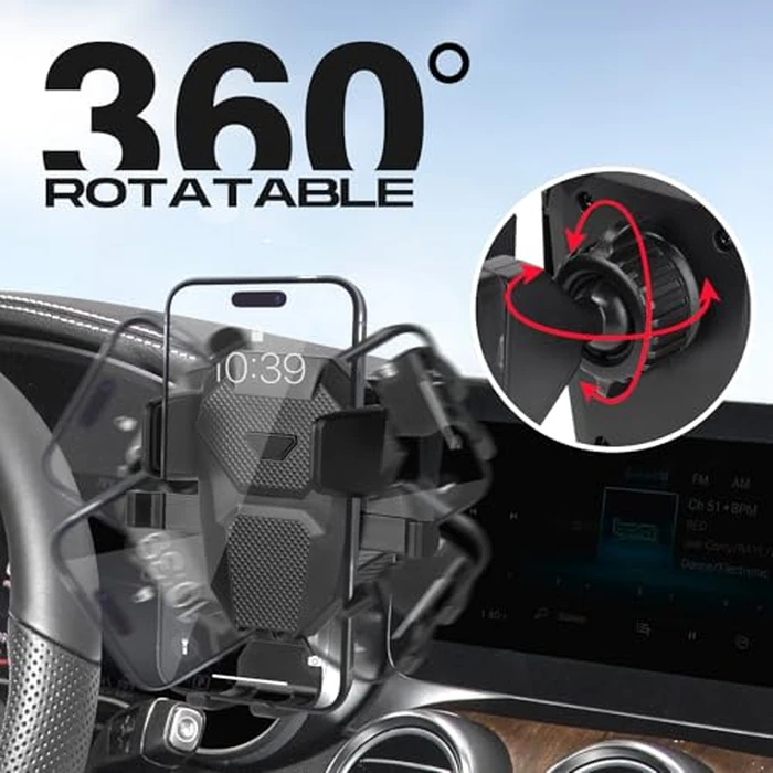 Sunsdrew Car Phone Holder for 2015-2022 Mercedes-Benz C-Class/GLC Accessories,Adjustable GPS C-Class Phone Mount for 10.25-inch Screen,Hands-Free Ultra Stable Air Vent Phone Stand by Sunsdrew - Image 5