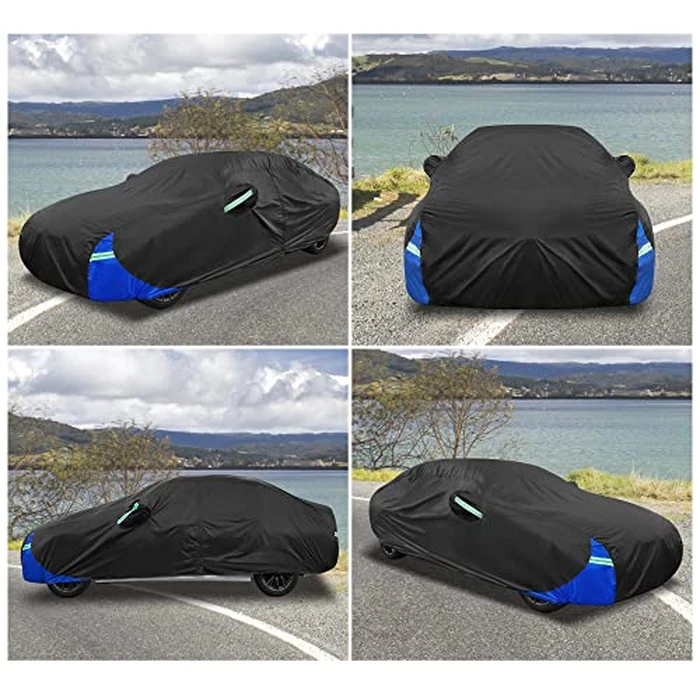 X AUTOHAUX 3L Car Cover Waterproof Snowproof All Weather for Car Outdoor Full Car Cover Rain Sun Protection Universal Fit for Sedan 178"-185" by X AUTOHAUX - Image 5