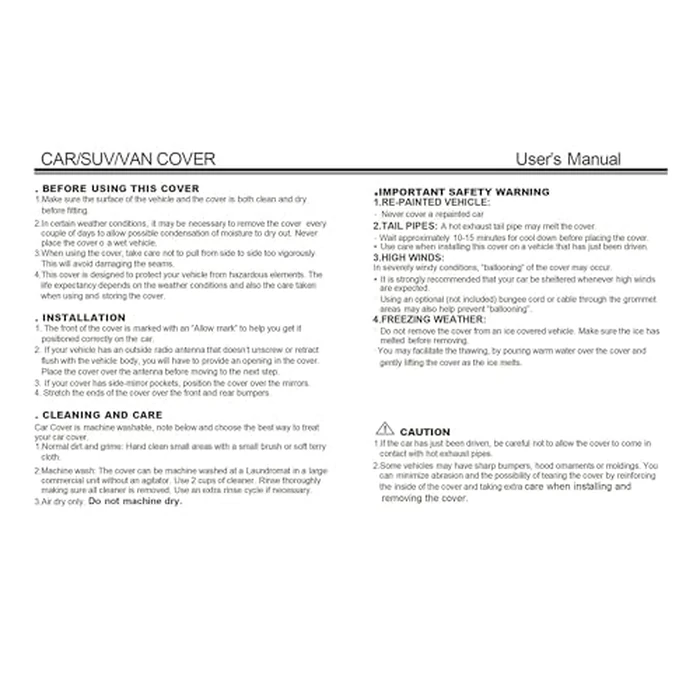 X AUTOHAUX 3L Car Cover Waterproof Snowproof All Weather for Car Outdoor Full Car Cover Rain Sun Protection Universal Fit for Sedan 178"-185" by X AUTOHAUX - Image 8