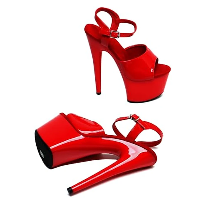 WUXIN H&P Women's 7 in Platform Sandal Heels Ankle-Strap Sexy,7 in Pole Dance High Heel Platform,17 cm Exotic Platform Pole Dancer Heels Shoes Stiletto US 10 by WUXIN H&P - Image 5