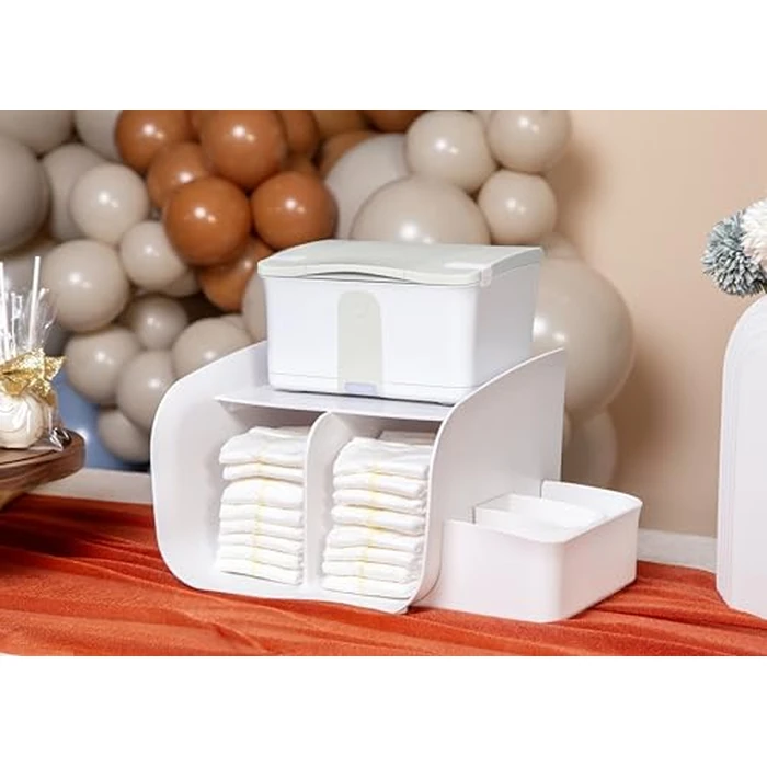 Ubbi Diaper Caddy Organizer, Stores Baby Diapers, Wipes & Baby Accessories, White by Ubbi - Image 2