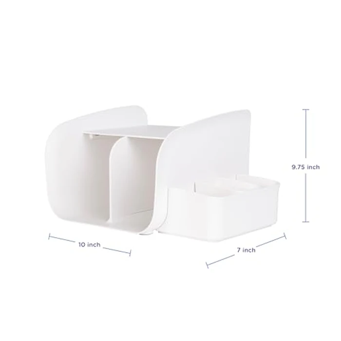 Ubbi Diaper Caddy Organizer, Stores Baby Diapers, Wipes & Baby Accessories, White by Ubbi - Image 3