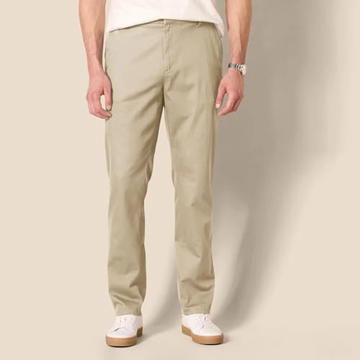 Amazon Essentials Men's Slim-Fit Wrinkle-Resistant Flat-Front Stretch Chino Pant, Tan, 30W x 34L by Amazon Essentials - Image 4