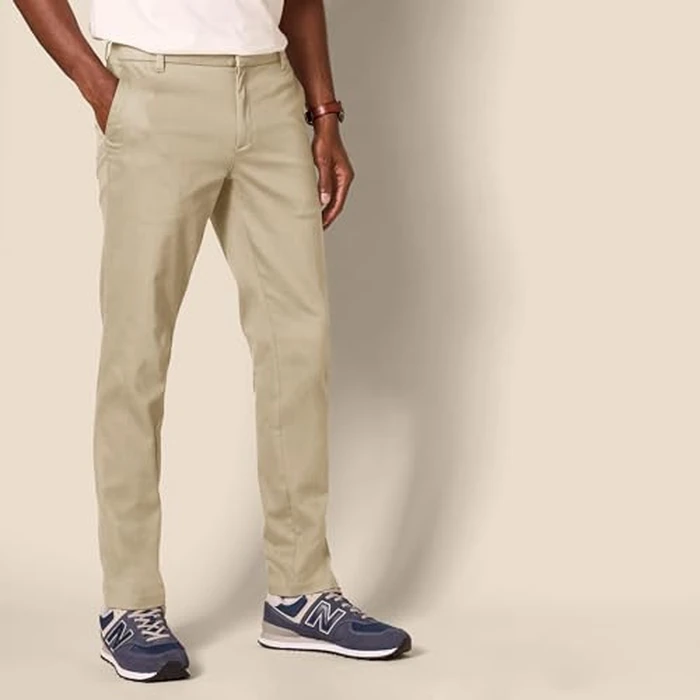 Amazon Essentials Men's Slim-Fit Wrinkle-Resistant Flat-Front Stretch Chino Pant, Tan, 30W x 34L by Amazon Essentials - Image 6