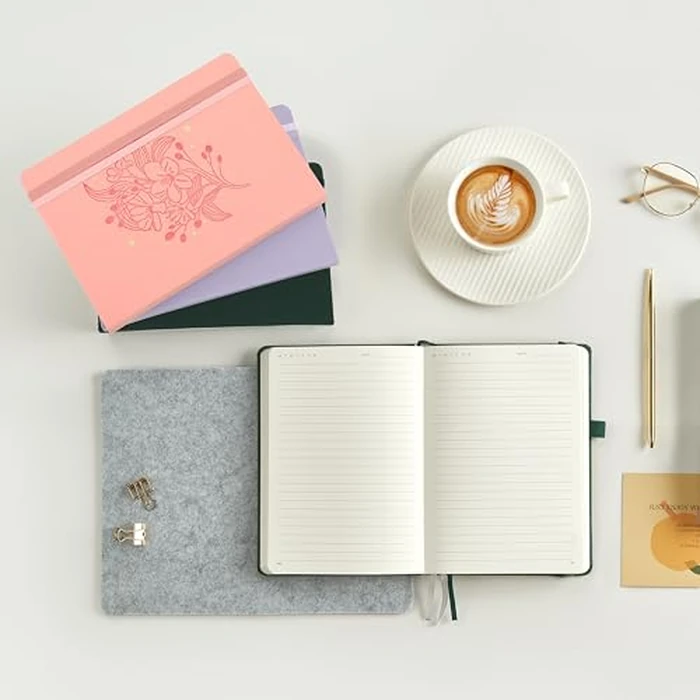 And Per Se A5 Lined Notebook - 365 Pages 100GSM Thick Paper, Hardcover LAY-FLAT Journal with Pocket, for Writing, Office, School, College Ruled Notebook (Dark Green) by &And Per Se - Image 5