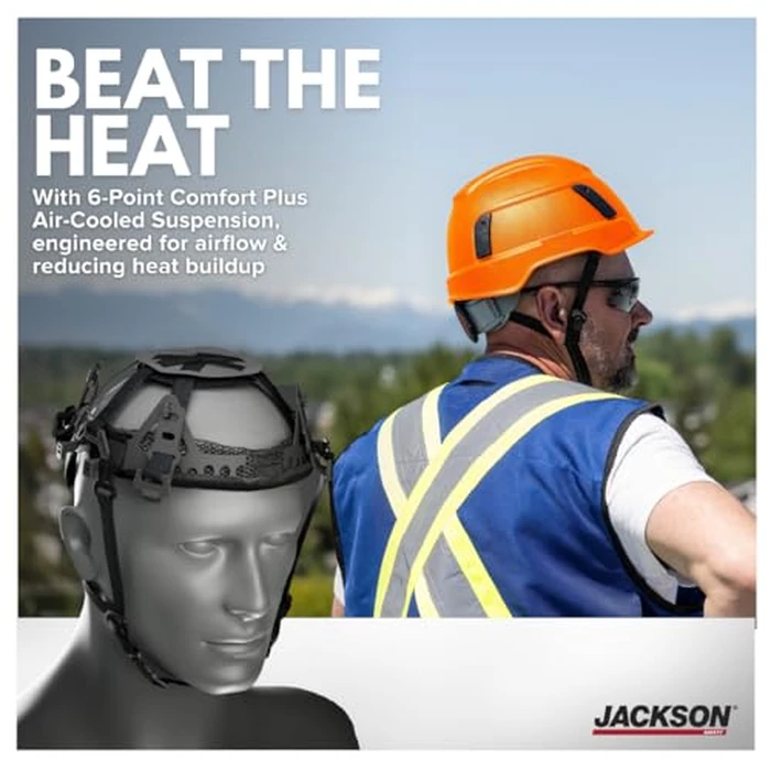 Jackson Safety XS2-500 Type 2 Hard Hat - Non-Vented Construction Safety Helmet with Side Impact Protection - CSA Z94.1 & ANSI Z89.1 Type 2 Class E (Multiple Colors) by Jackson Safety - Image 4