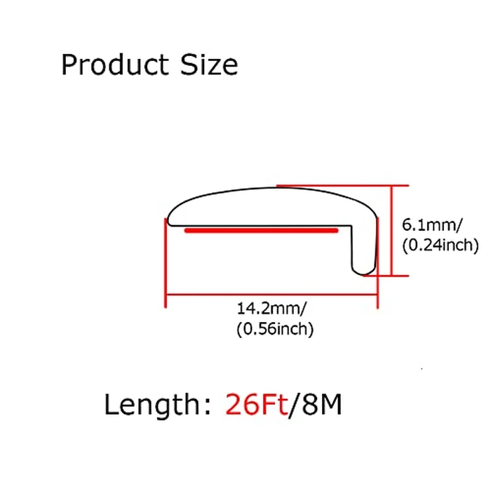 Tintvent Automotive Door Edge Trim Molding Kit with Tape, L Shaped Lip Guard for Car Fenders, Running Boards, Camper Shells, Spas, Mirrors Edge and More, Black(26Feet) by Tintvent - Image 2
