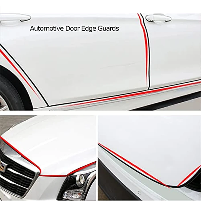 Tintvent Automotive Door Edge Trim Molding Kit with Tape, L Shaped Lip Guard for Car Fenders, Running Boards, Camper Shells, Spas, Mirrors Edge and More, Black(26Feet) by Tintvent - Image 4