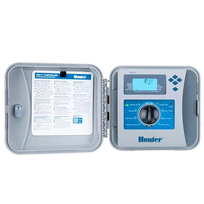 Hunter Pro-C 4 Zone Indoor/Outdoor Sprinkler Timer & Irrigation Controller, Hydrawise Compatible, EPA WaterSense Certified, Expandable to 32 Stations (P2C400) by Hunter Industries - Used - Like New condition - US$128.51