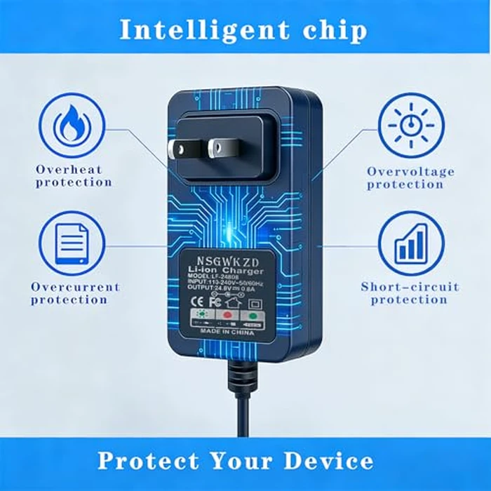 24.8V Charger Replacement for Shark Cordless Rocket Pet Pro Vacuum IX141 IX141H IX140H IZ362H IZ363H IZ163H IZ142 IZ162H XBCHGX140 XSBT620 DK33-248080H-U Battery Power Cord Adapter by NSGWKZD - Image 6