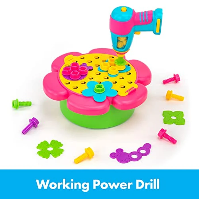 Educational Insights Design & Drill Flower Power Studio, Drill Toy, 50-Pieces, Gift for Kids Ages 3+ by Educational Insights - Image 2
