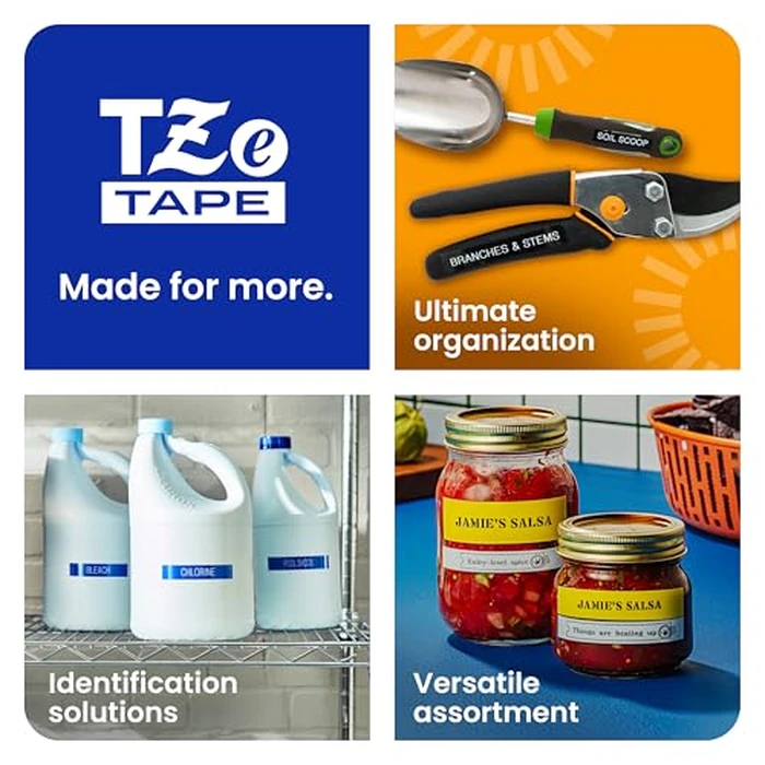 Brother P-Touch TZe-M31 Black Print on Premium Matte Clear Laminated Tape 12mm (0.47”) Wide x 8m (26.2’) Long, TZEM31 by Brother - Image 4